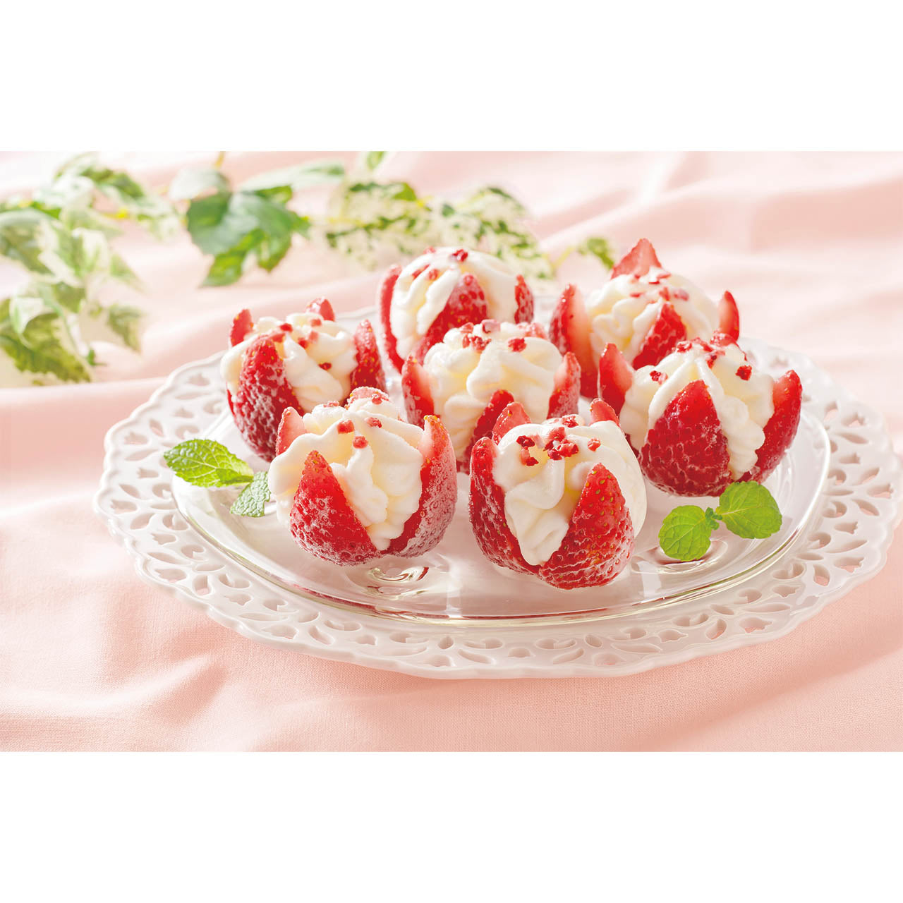 博多あまおう 花いちごのアイス