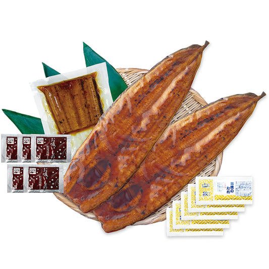 特大 鹿児島県産うなぎ蒲焼セット（永谷園お吸い物付）