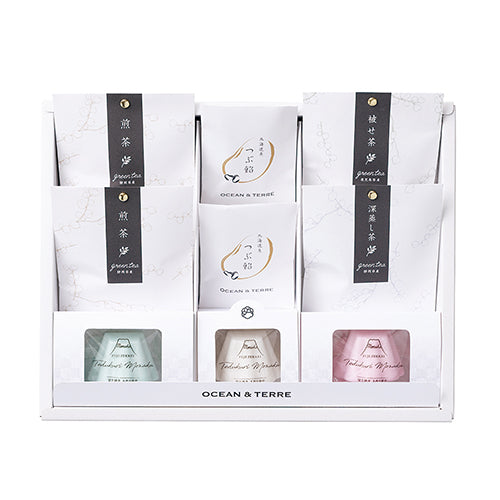 富士絶景手作り最中&日本茶ｾｯﾄ