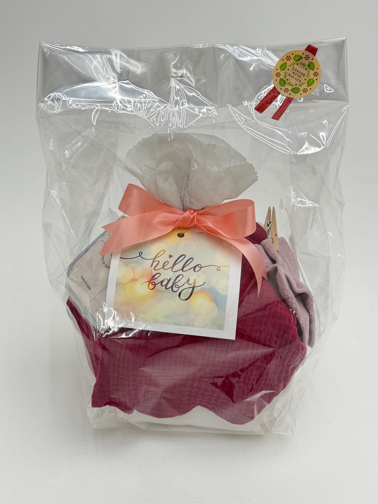 おむつケーキ/えんじ